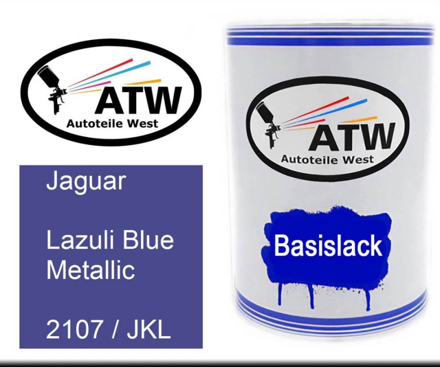 Jaguar, Lazuli Blue Metallic, 2107 / JKL: 500ml Lackdose, von ATW Autoteile West.